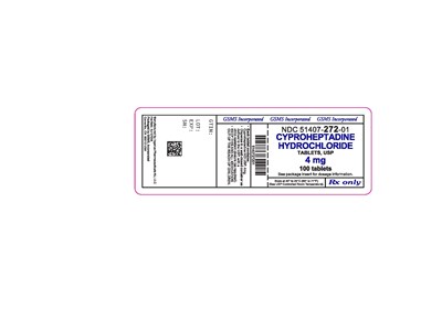 51407-272-01lb Cyproheptadine 4 mg Tabs.jpg (51407 272 01lb  Cyproheptadine 4 mg Tabs)